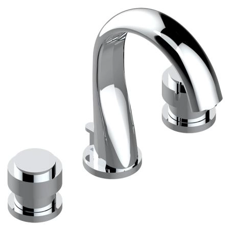 THG Diplomate Smooth Rings Смеситель для раковины на 3 отверстия, с донным клапаном, цвет: хром