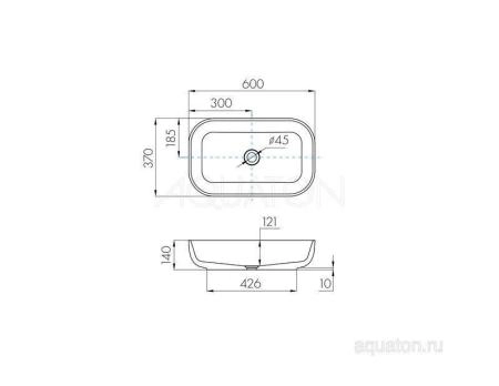 Раковина AQUATON Лола 60 1A73313KLK010 литьевой мрамор