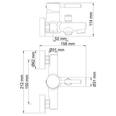 Смеситель для ванны WasserKraft Main 4101 хром
