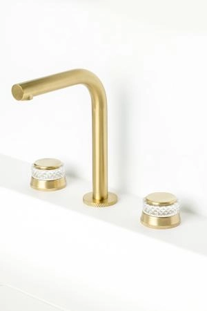 Смеситель на столешницу Boheme AURA на 3 отв. MAT GOLD 152-MG-A