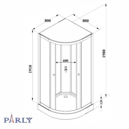 Душевая кабина PARLY BETT 831 (80х80х210)