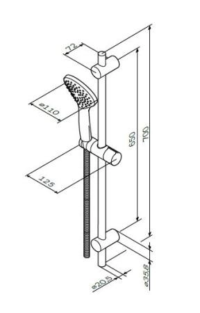 Душевой гарнитур Am.Pm Gem F0190000