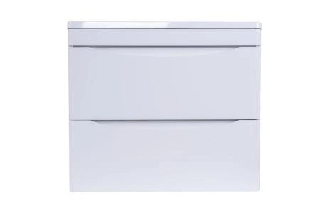 Тумба подвесная Style Line Бергамо мини 60 (2 ящ.) Люкс антискрейтч белый, PLUS