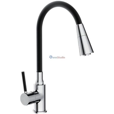 Смеситель для кухни Frap F4044 черный хром