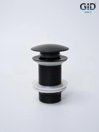 Донный клапан Gid без перелива G-55BM 76602K черный матовый 7x7x10