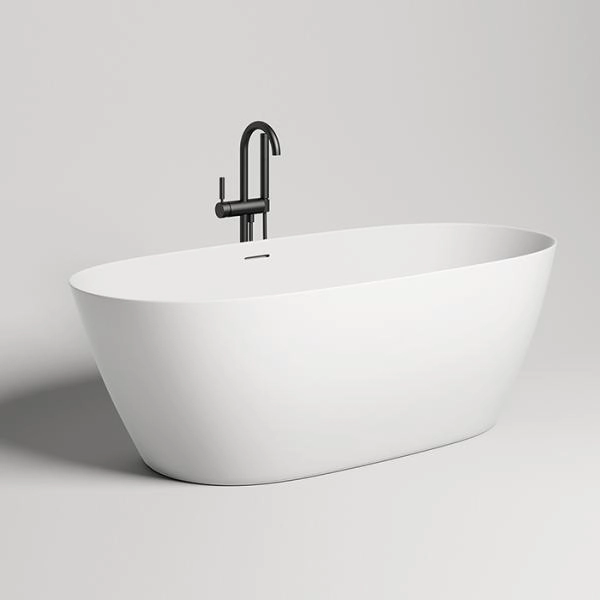 Salini SOFIA Ванна отдельностоящая 1650x750x600мм, донный клапан "Up&Down", сифон,  слив-перелив, мат-л: S-Stone, матовый, белый. Фурнитура: белая.