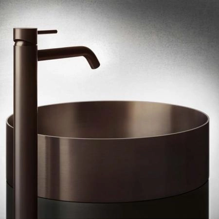 Gessi 316 Раковина 40 см, без отв., для установки на столешницу, без перелива, нержавеющая сталь, цвет: Copper brushed pvd