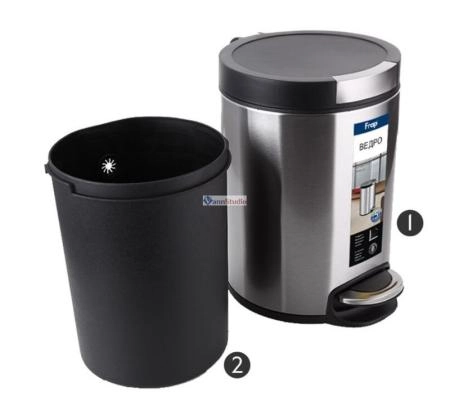 Ведро для мусора Frap F711 сатин 5L