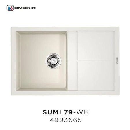 Кухонная мойка Omoikiri Sumi 79-WH 4993665, 790*500 белый