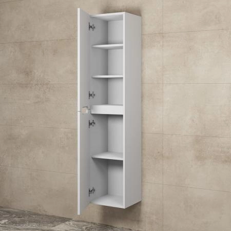 Шкаф-пенал для ванной Uperwood Tanos 33*27*150 см, подвесной, белый матовый, левый