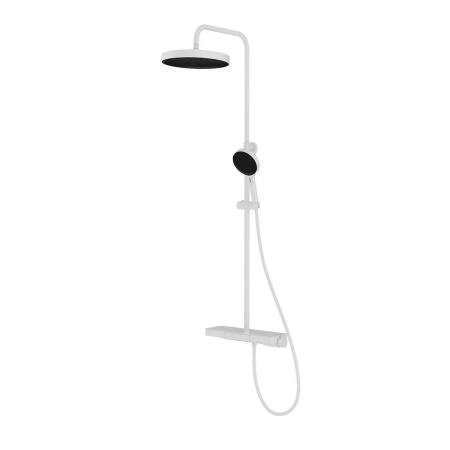 Душевая стойка Vincea Inspire VSFS-3I12TW термостатическая с изливом, 30см верх.душ, белый