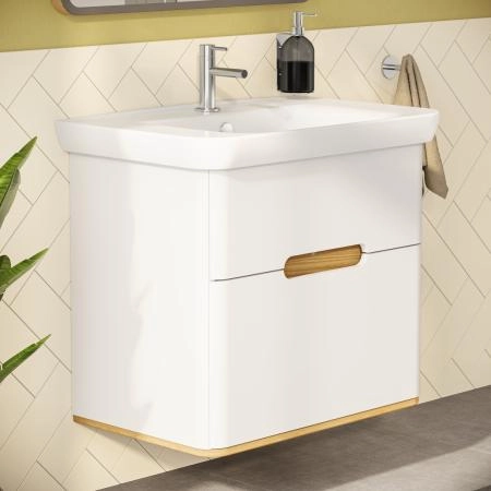 Тумба с раковиной  VitrA Sento  60824 80 см матовая белая МДФ