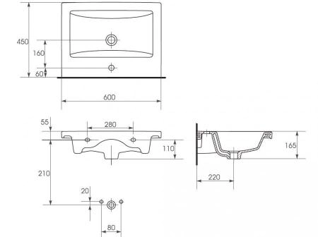Тумба под раковину Style Line Elfante Кантри 60 напольная с дверками, венге