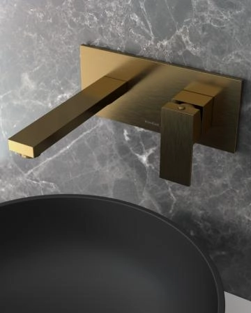 Смеситель для умывальника Boheme из стены Qubic Bronze 475-BR