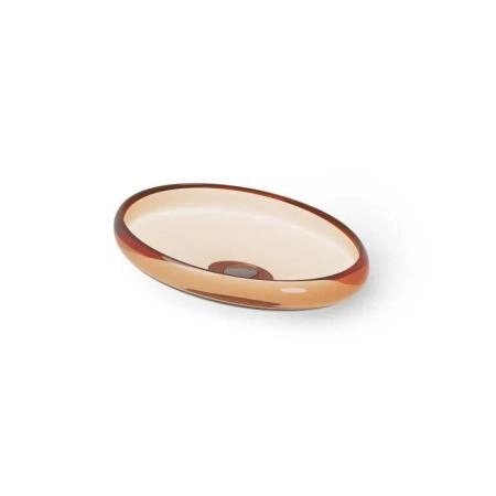 Dea Design Washbasins Раковина 60х40х11.2см., накладная, без отв., Glasstech, прозрачная смола, цвет: Sunset R1