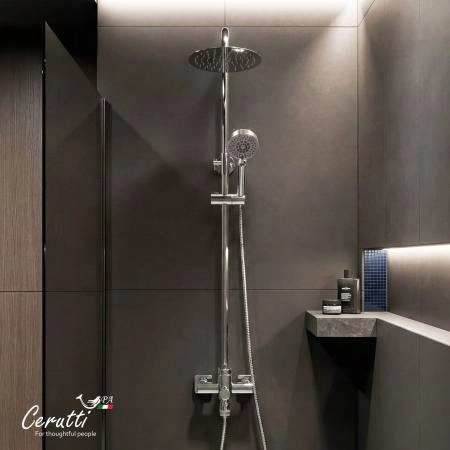 Душевая стойка Ceruttispa ORAZIO RSMB из латуни, цвет хром
