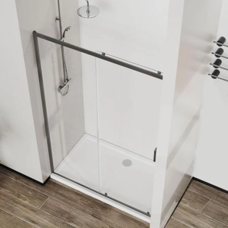 Душевая дверь Vincea City VDS-5CT110CLGM, 1100, вороненая сталь , стекло прозрачное
