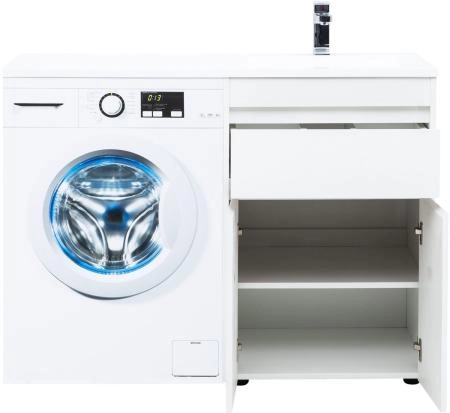 Тумба под раковину Aquanet Токио 58 белый (напольная, 1 ящик, 2 дверцы)