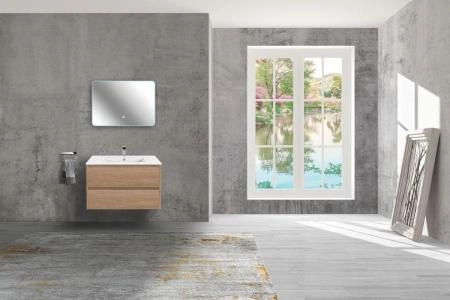 Тумба под раковину Vincea Gio 800 подвесная, 2 выкатных ящика soft-close, N.Oak