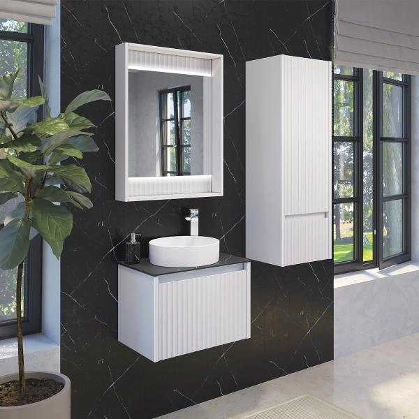 Шкаф-колонна Comforty Марсель-40 00-00012273 белая матовая
