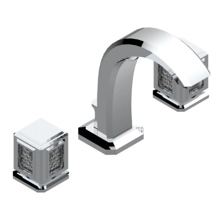 THG Metropolis cristal clair Смеситель для раковины, 3 отв., цвет: хром/прозрачный хрусталь
