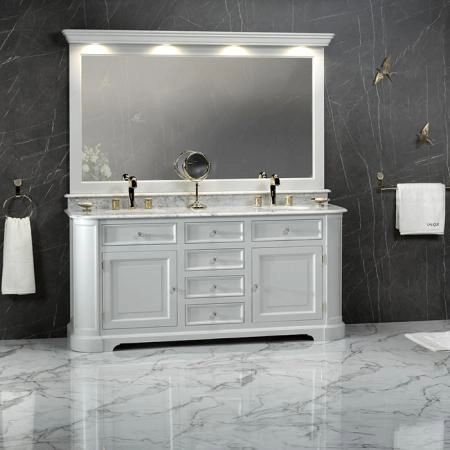 THG Hirondelles Gold Stamped Смеситель для раковины, 3 отв., цвет: Soft gold