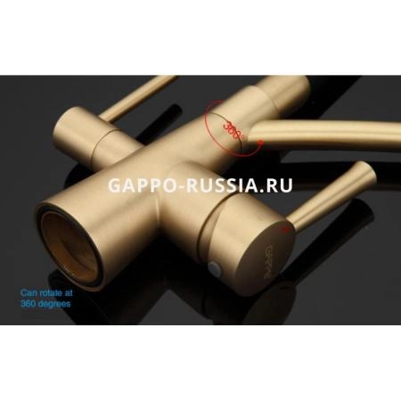 Смеситель Gappo G4398-1 для кухни, бронза/чёрный