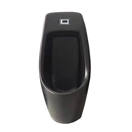 Писсуар настенный SantiLine SL-6002MB с встроенным инфрокрасным электронным смывом, черный матовый