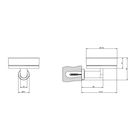 Gessi Emporio accessories Мыльница, подвесная, сатинированное стекло, цвет: хром
