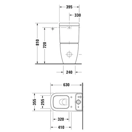 Duravit Happy D2 Унитаз моноблок 36,5х63см., цвет: белый