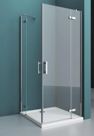 Душевой уголок BelBagno KRAFT 100x90 прозрачное стекло 6 мм профиль хром KRAFT-AH-22-100/90-C-Cr-R