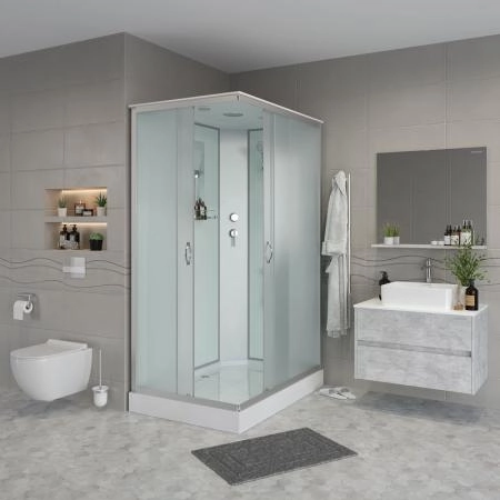 Душевая кабина Niagara NG-43085-14Q 1000х800х2150 низкий поддон 13см стекло матовое