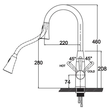 Смеситель для кухни KAISER Merkur (26144) хром