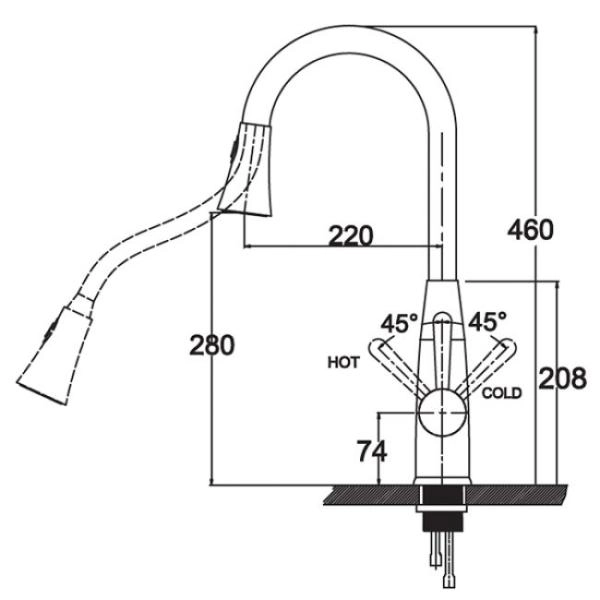 Смеситель для кухни KAISER Merkur (26144) хром