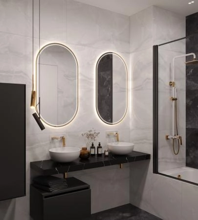 Столешница прямая Boheme FLAT NERO MARQUINA 1610*460*70 869-160-NM