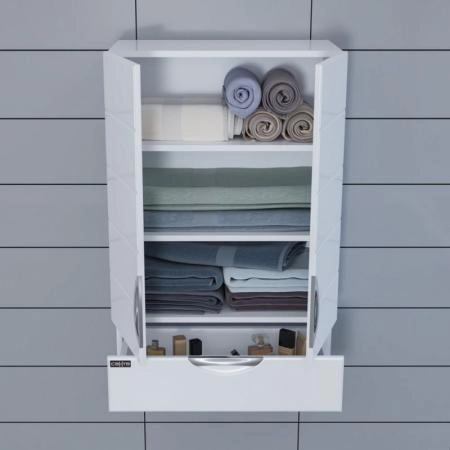 Шкаф подвесной СаНта Родос 60x90 см, 406003, над стиральной машиной