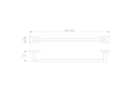 Вешалка для полотенец WONZON & WOGHAND GRAFFITY, Брашированный никель (WW-9312-BN)