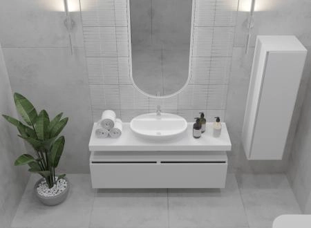Тумба Boheme Armadi Art Flat Vallessi Uno-S 140 897-140-W подвесная Белый глянец