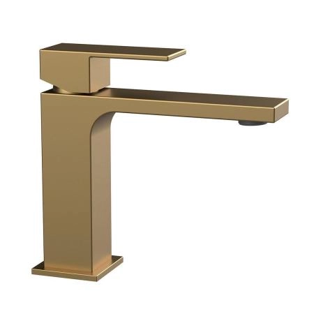 Смеситель Vincea Cube VBF-1C01BG для раковины однорычажный, брашированное золото