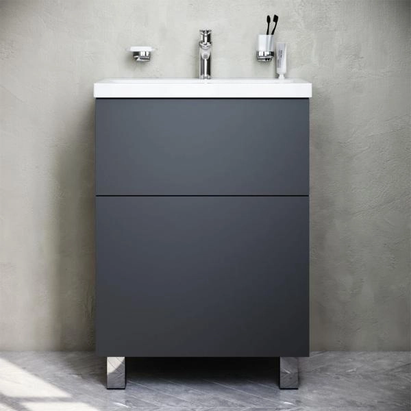 Тумба под раковину напольная AM.PM GEM M90FSX06022GM32 графит матовый