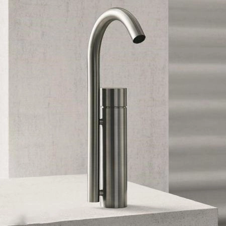 Fantini AA/27 Смеситель для раковины на 1 отв, без донного клапана, цвет: Матовая натуральная сталь