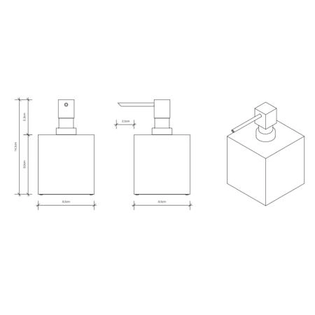 Decor Walther Cube DW 475 Дозатор для мыла, настольный, цвет: хром