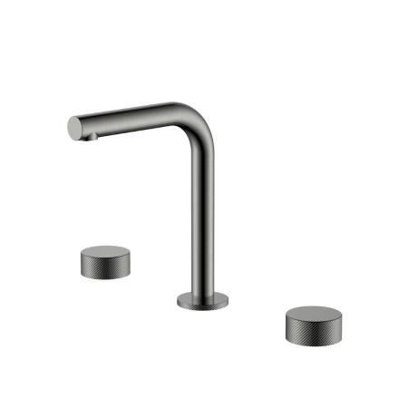 Смеситель на столешницу Boheme STICK SPIRALE на 3 отв. Gun Metal 152-GM.4