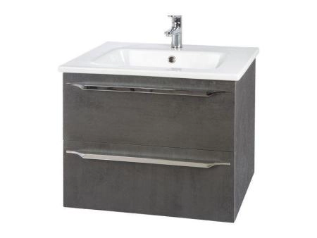 Тумба под раковину Bellezza Луиджи 60 подвесная с 2 ящ. серый