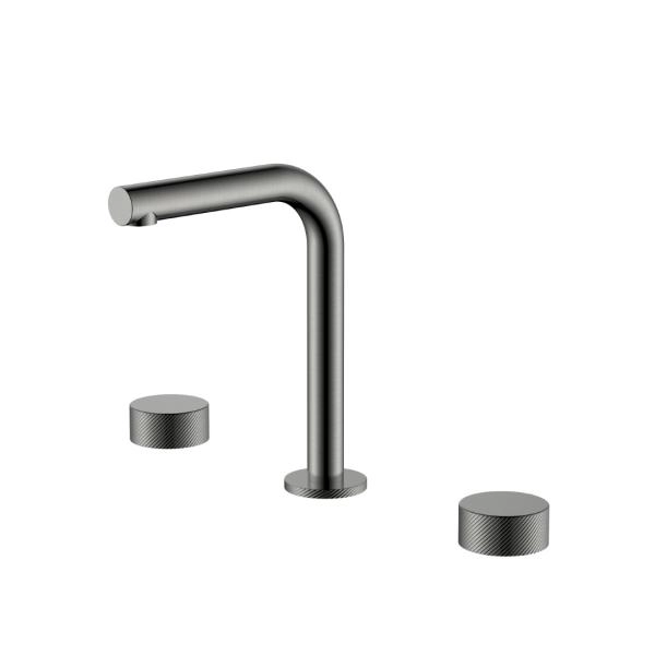 Смеситель на столешницу Boheme STICK SPIRALE на 3 отв. Gun Metal 152-GM.4