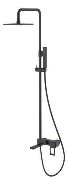 Душевая система Boheme Q черный, ручка хром, золото черная, ультрамарин (прямая, изогнутая) 148-B