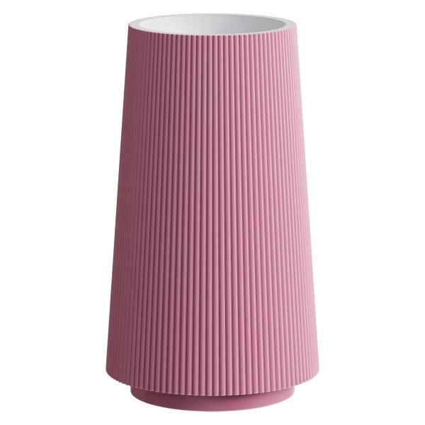 Раковина напольная Boheme рифленая Corian 480*480*850 LIGHT PINK (роза) 801-Torre-LP