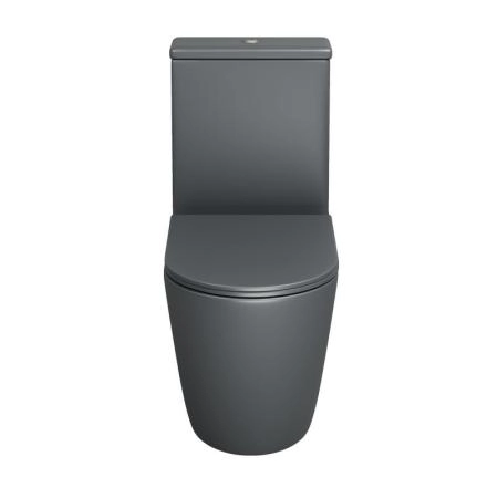 Унитаз Grossman GR-4480GMS Color (620*365*810) СЕРЫЙ МАТОВЫЙ напольный Безободковый с тонкой крышкой