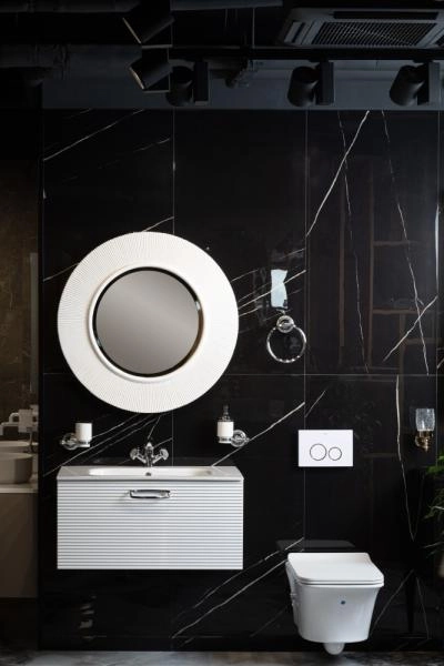 Зеркало Boheme SHINE Белое d82 light 528-W light