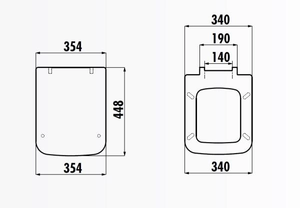 CREAVIT Крышка дуропласт с микролифтом BENE KC0503.01.0000E